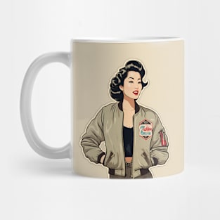 Vintage Vixen Bomber Fashion Flair Casual Jacket Mug